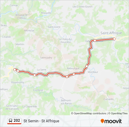 202 Bus Line Map