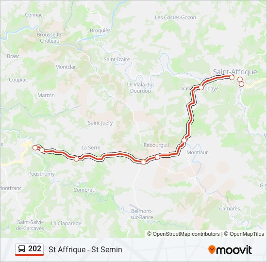 Mapa de 202 de autobús