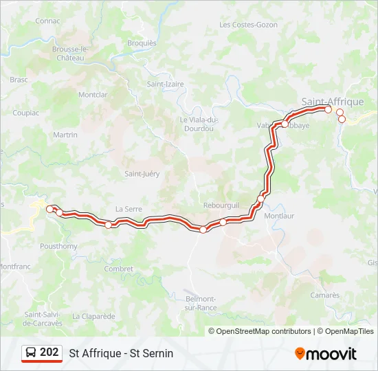202 Bus Line Map