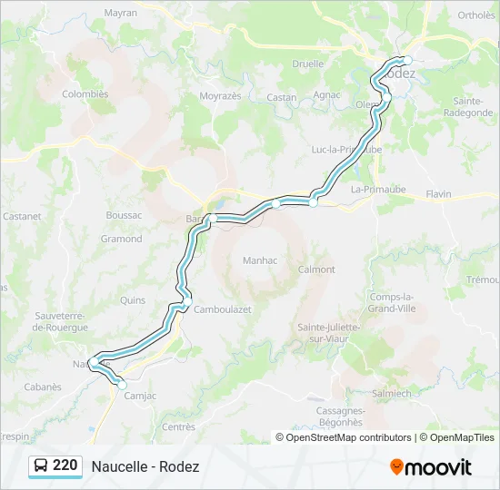 220 Bus Line Map