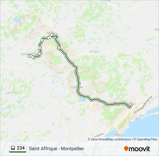 234 Bus Line Map