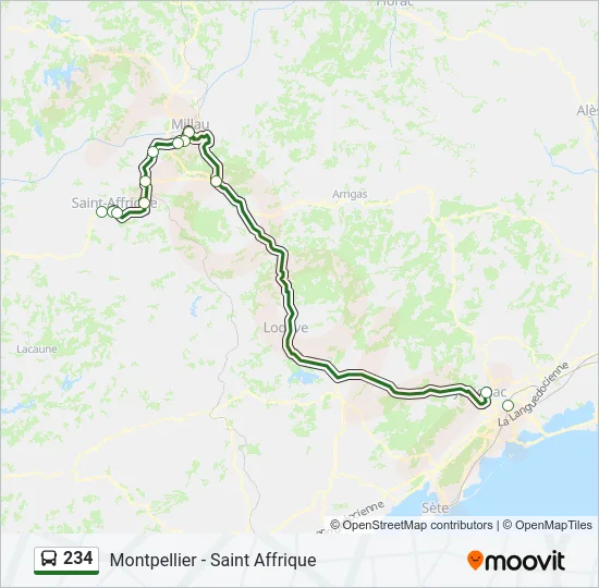 234 Bus Line Map