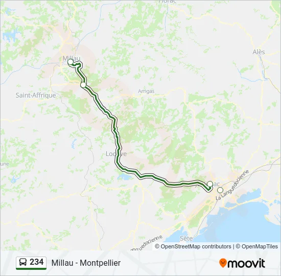 234 Bus Line Map
