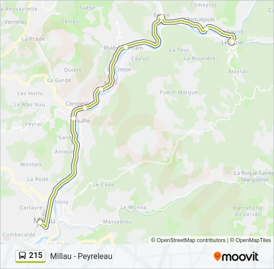 215 Bus Line Map