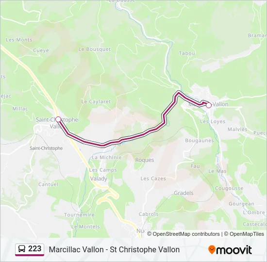 223 Bus Line Map