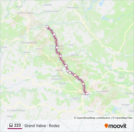 223 Bus Line Map