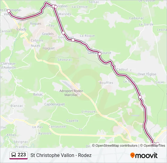 223 Bus Line Map
