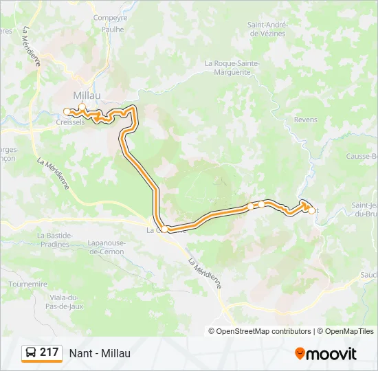 217 Bus Line Map