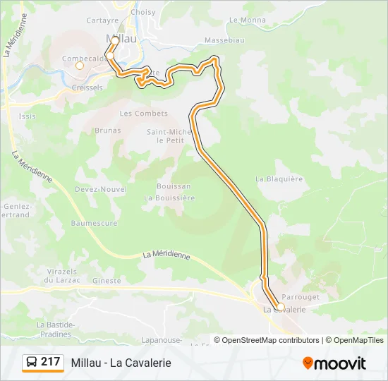 217 Bus Line Map
