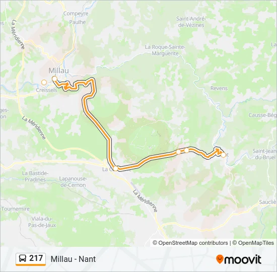 217 Bus Line Map