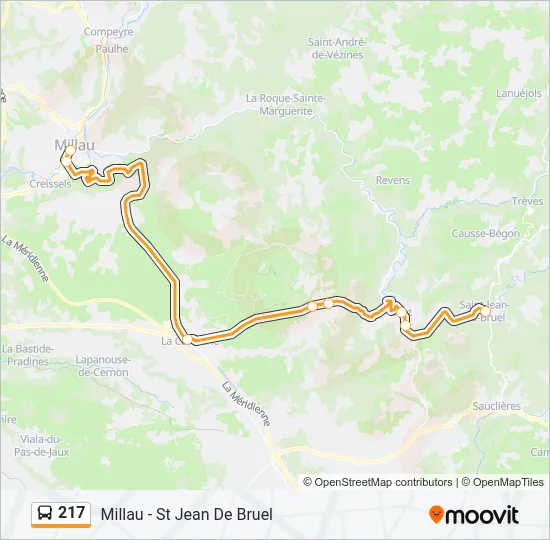217 Bus Line Map