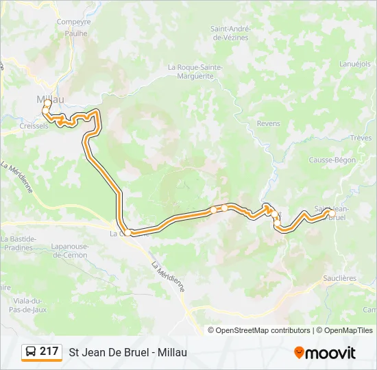 217 Bus Line Map
