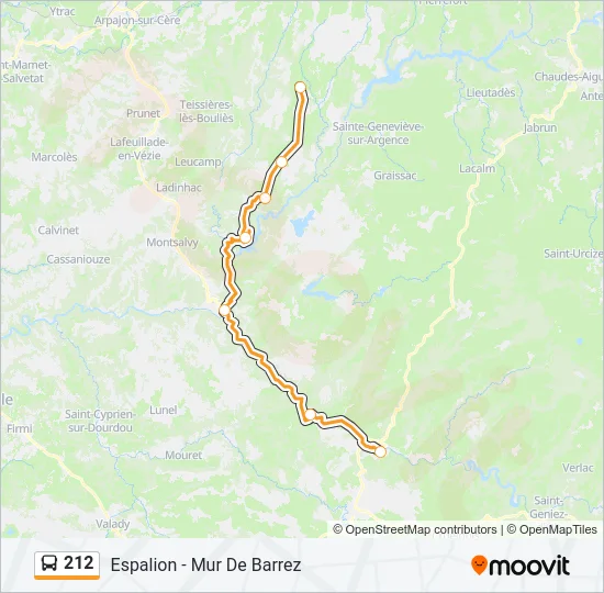212 Bus Line Map