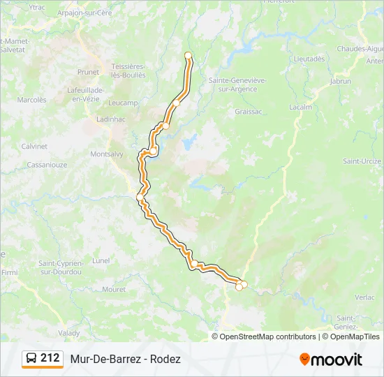 212 Bus Line Map
