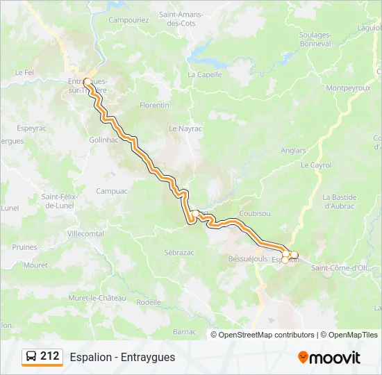 212 Bus Line Map