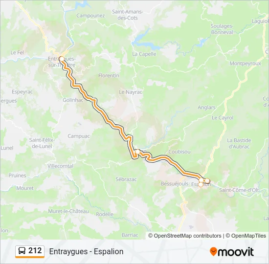 212 Bus Line Map