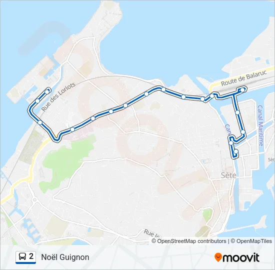 2 Bus Line Map