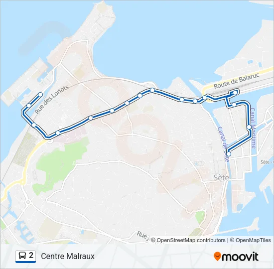 2 Bus Line Map