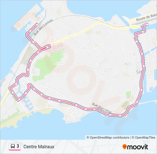 3 Bus Line Map