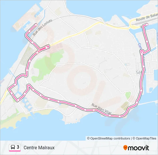 3 Bus Line Map