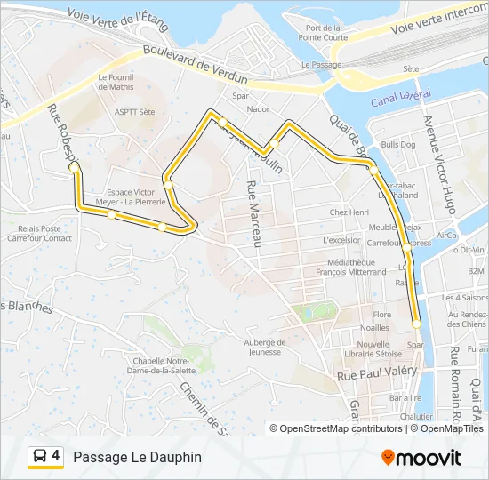 4 Bus Line Map