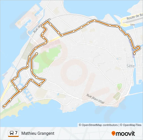 7 Bus Line Map