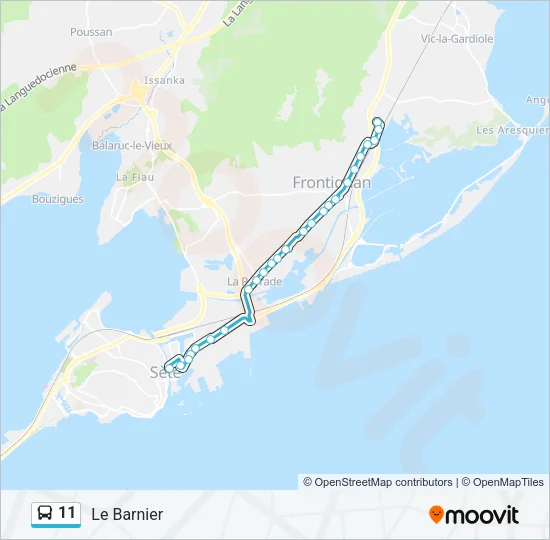 11 Bus Line Map