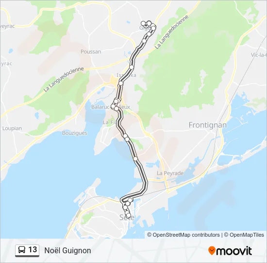 13 Bus Line Map