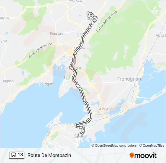 13 Bus Line Map
