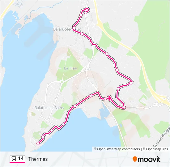 14 Bus Line Map