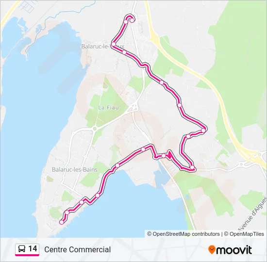 14 Bus Line Map