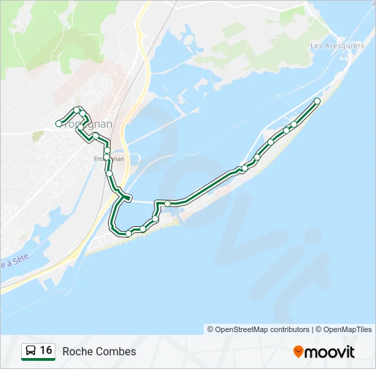 16 Bus Line Map