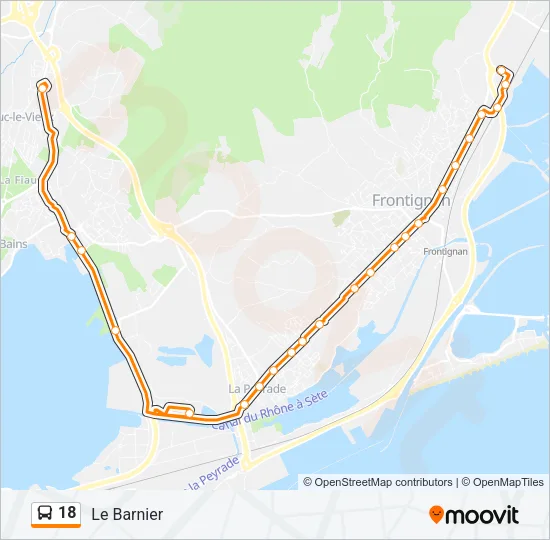 18 Bus Line Map