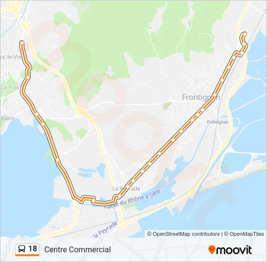 18 Bus Line Map