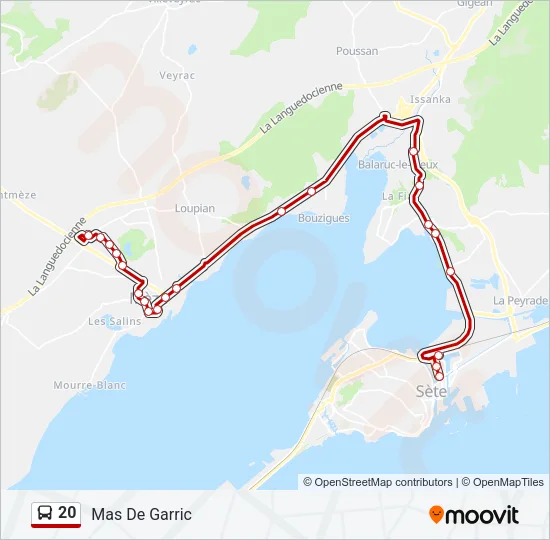 20 Bus Line Map