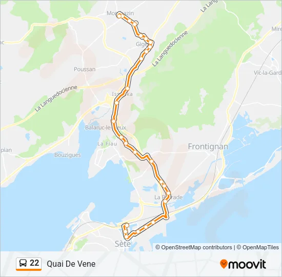 22 Bus Line Map