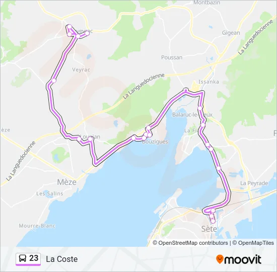 23 Bus Line Map