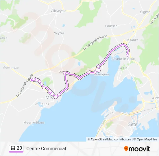 23 Bus Line Map