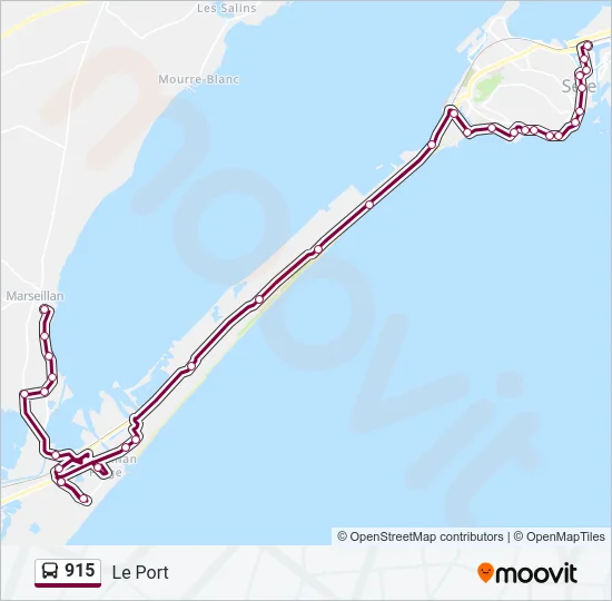 915 Bus Line Map