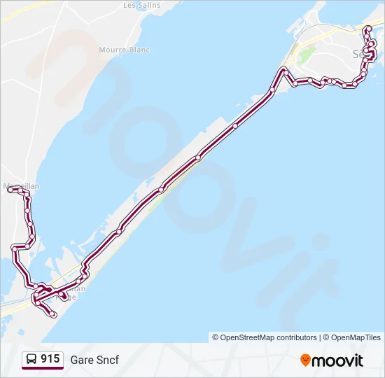 915 Bus Line Map