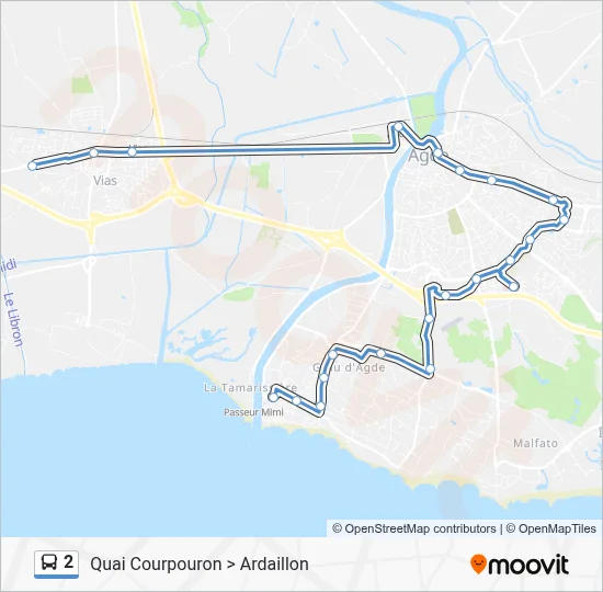 2 Bus Line Map