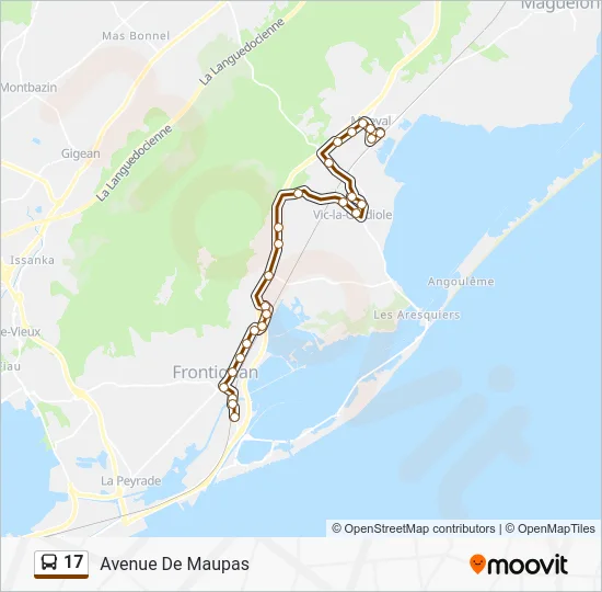 17 Bus Line Map