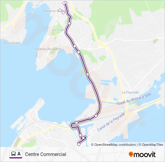 Mapa de A de autobús