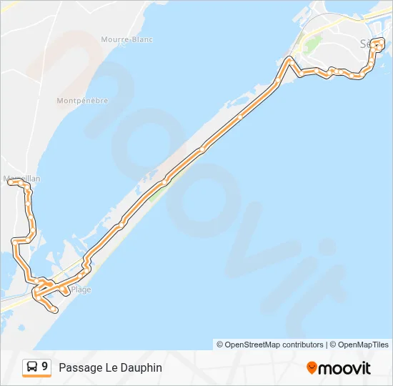 9 Bus Line Map