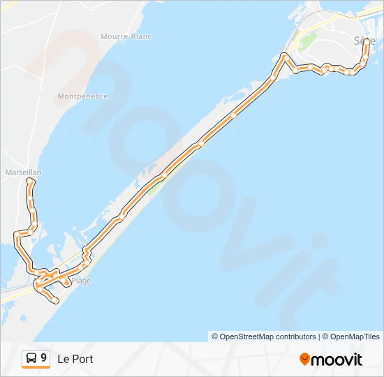 9 Bus Line Map
