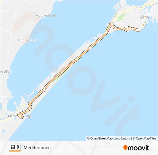 9 Bus Line Map