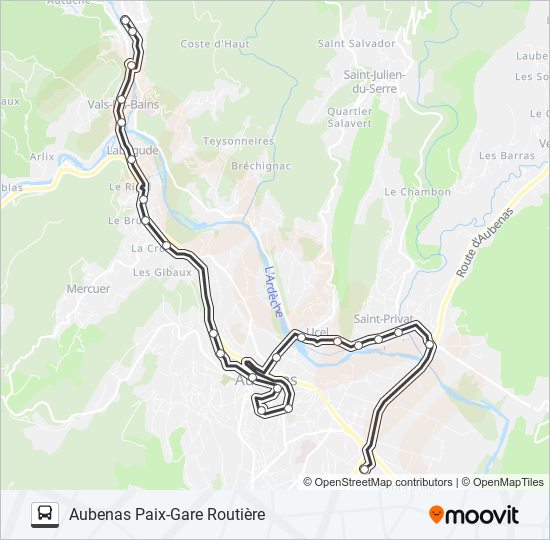 Plan de la ligne 06 de bus