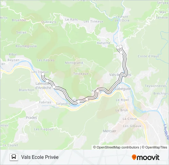 65 Bus Line Map