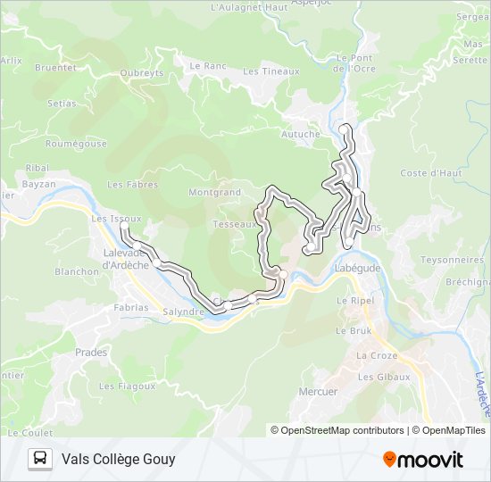 65 bus Line Map