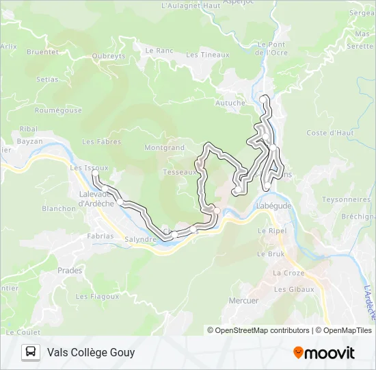 65 Bus Line Map